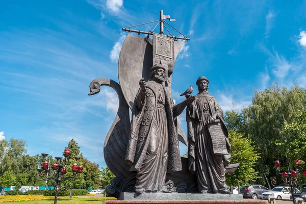 Izjevsk Rusland Augustus 2017 Monument Voor Peter Fevronia Michael Cathedral — Stockfoto