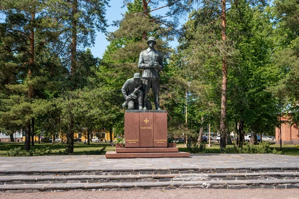 Hamina Finland Juni 2019 Monument Voor Finse Officieren Buurt Van — Stockfoto