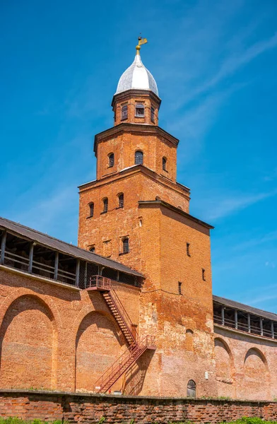 Kokui Toren Van Novgorod Detinets Kremlin Muur Veliky Novgorod Een — Stockfoto