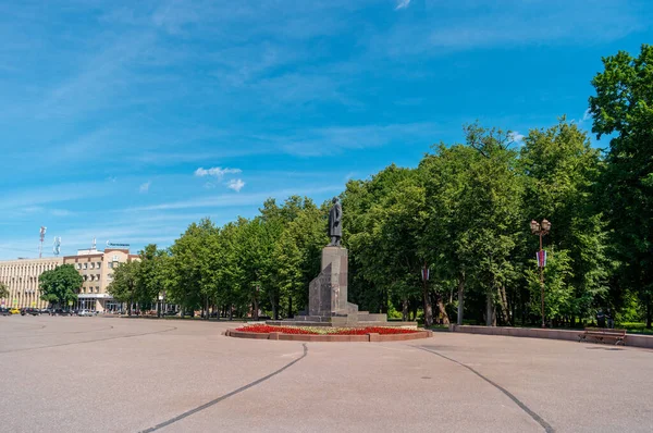 Veliky Novgorod Russia June 2019 Monument Vladimir Lenin Sofia Square — Stock Photo, Image