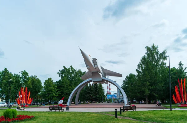 Perm Russie Août 2020 Mémorial Mig Décollage Monument Aux Constructeurs — Photo