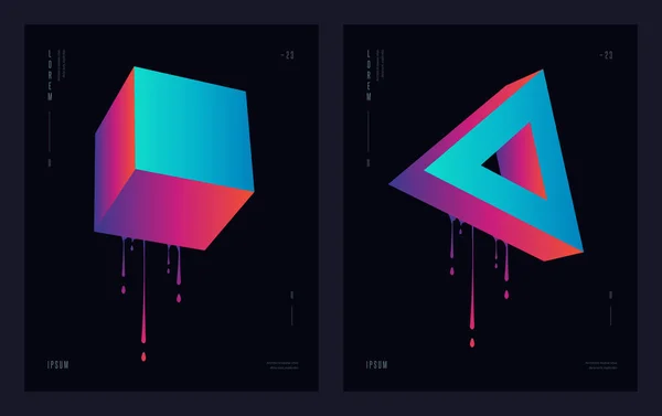 Modern Abstract Geometrisch Ontwerp Cirkel Japanse Brief Futuristische Posters Flyers — Stockvector