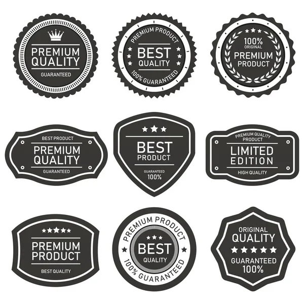 Mühür premium kalite çarpım vektör etiketleri kümesi