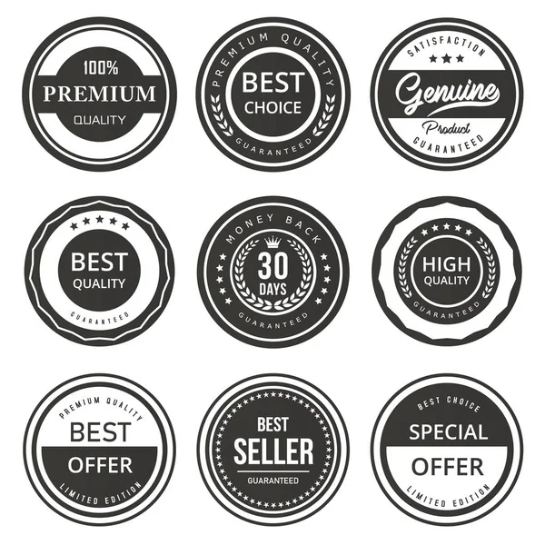 Set Seal Premium Qualility Product Vector Labels — Stock Vector