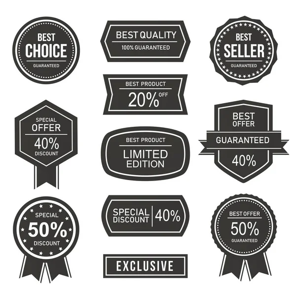 Set Vector Discount Labels Design Promotion — Stock Vector