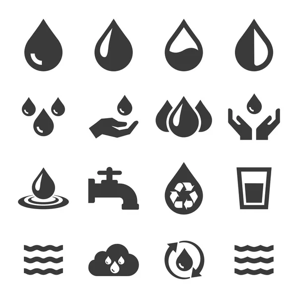 Vector Water Icons Set — Stock Vector