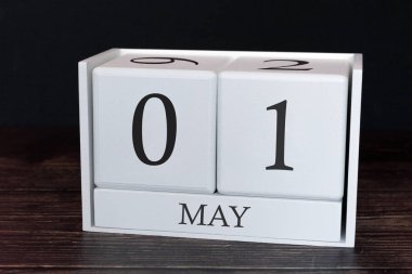Mayıs ayına ait iş takvimi, ayın ilk günü. Planlayıcı düzenleyici tarih veya etkinlik programı kavramı.