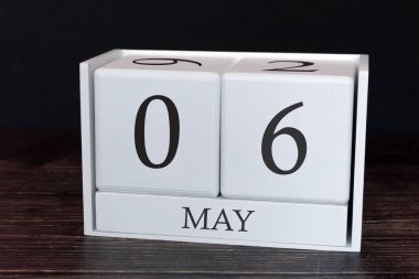 Mayıs ayı iş takvimi, ayın 6. Planlayıcı düzenleyici tarih veya etkinlik programı kavramı.