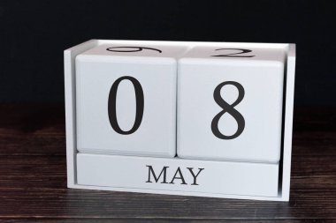 Mayıs ayına ait iş takvimi, ayın 8. Planlayıcı düzenleyici tarih veya etkinlik programı kavramı.