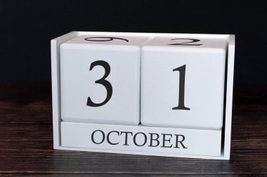 Ekim ayına ait iş takvimi, ayın 31. Planlayıcı düzenleyici tarih veya etkinlik programı kavramı.