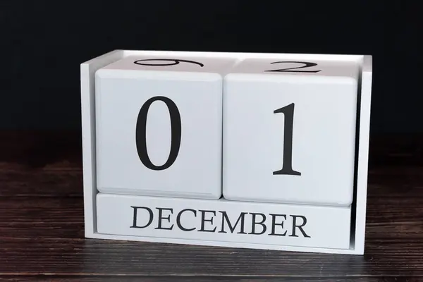 Бізнес-календар на 1 грудня. Концепція планування дати або розкладу подій . — стокове фото