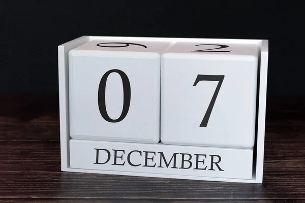 Бізнес-календар на 7 грудня. Концепція планування дати або розкладу подій . — стокове фото