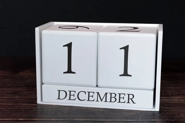 Бізнес-календар на 11 грудня. Концепція планування дати або розкладу подій . — стокове фото