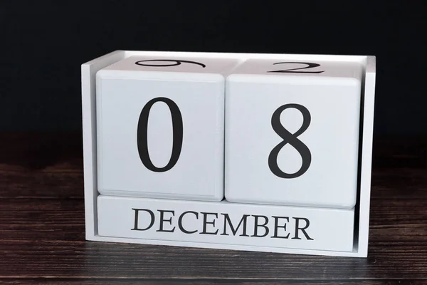 Бізнес-календар на 8 грудня. Концепція планування дати або розкладу подій . — стокове фото