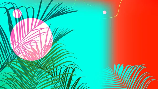 Diseño Contraste Palmera Tropical Plantilla Panadería — Vector de stock