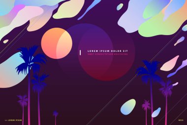 Yaz gecesi alanı, soyut modern arka plan şablonu