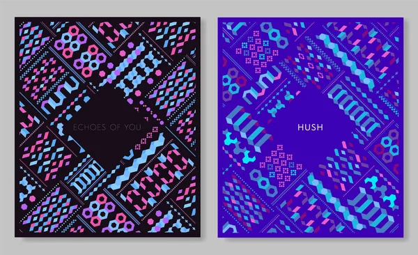 Neon tarzı elementlerin grafiksel tasarım şablonu