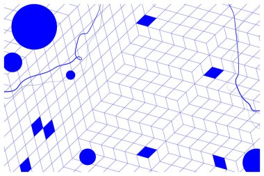 Asgari geometrik illüzyonlar biçim elementleri retro vintage arkaplan