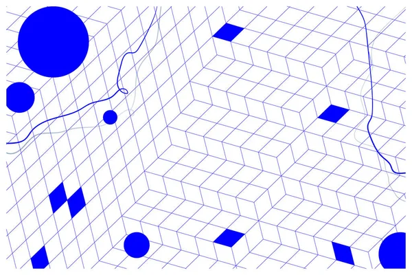 Мінімальні Геометричні Ілюзії Елементи Форми Ретро Вінтажний Фон — стоковий вектор
