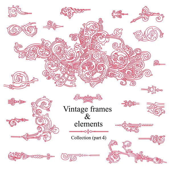 Vintage jewelry, for printing, labels and packaging, postcards, books and other beautiful images. Collection in vector. Part 4