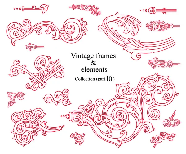 Vintage jewelry, for printing, labels and packaging, postcards, books and other beautiful images. Collection in vector. Part 10