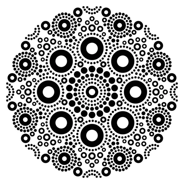 Mandalas Punktformat Bakgrund Inspirerad Traditionell Konst Från Australien Boho Dekoration — Stock vektor