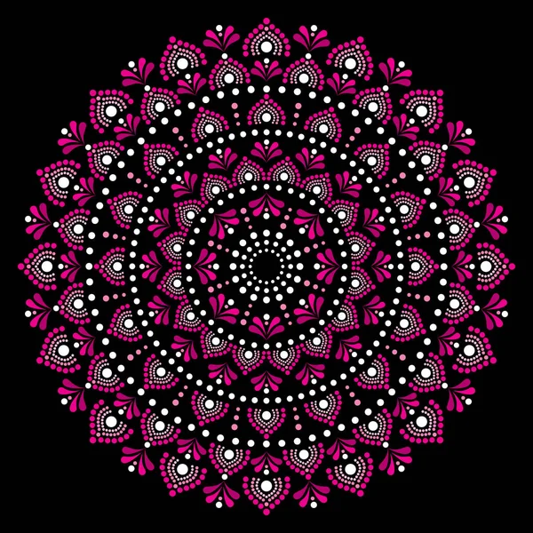 Mandala Dot Painting Vector Design Stile Aborigeno Dot Art Stile — Vettoriale Stock