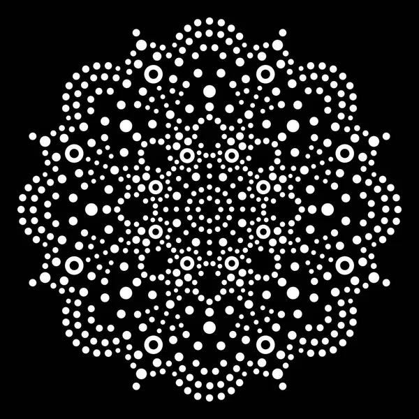 Dot Konst Vektor Mandala Traditionella Aboriginska Dot Målning Design Inhemska — Stock vektor
