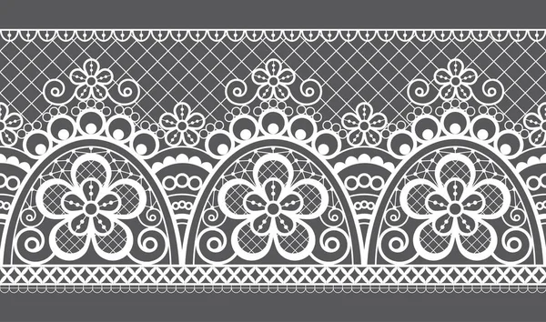 Nahtloses Vektormuster Retro Hochzeitsspitzendesign Altmodisches Sich Wiederholendes Design Mit Blumen — Stockvektor