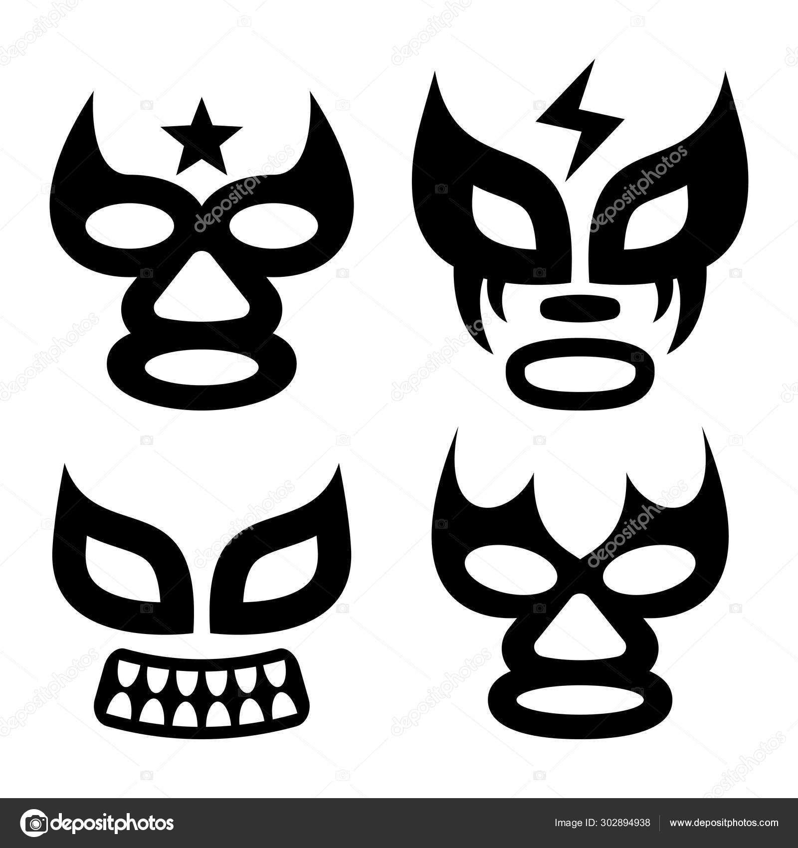 lucha-libre-faces-vector-design-luchador-luchadora-graphics-mexican