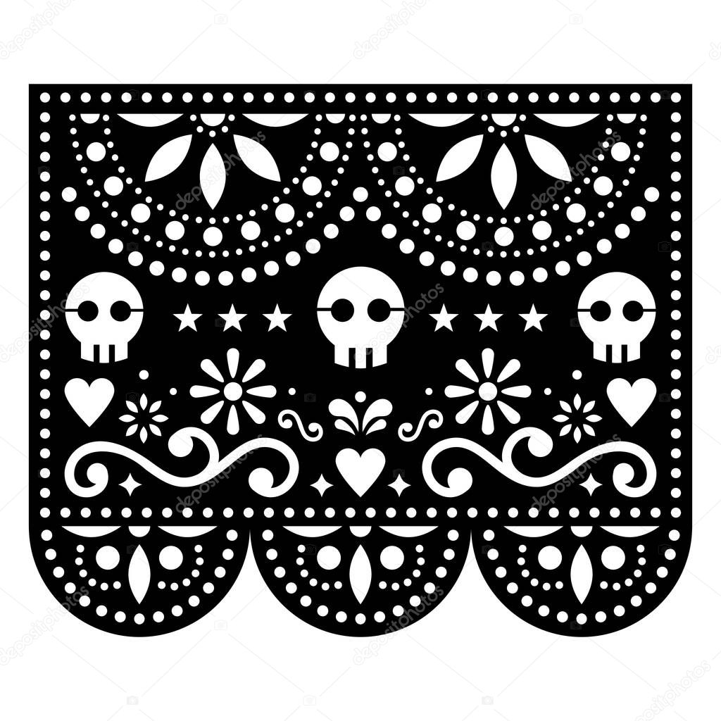 Vettoriale stockHalloween Papel Picado Design Con Teschi Carta Messicana  Ritagliato Modello di ©RedKoala #309713884, image size:1024x1024