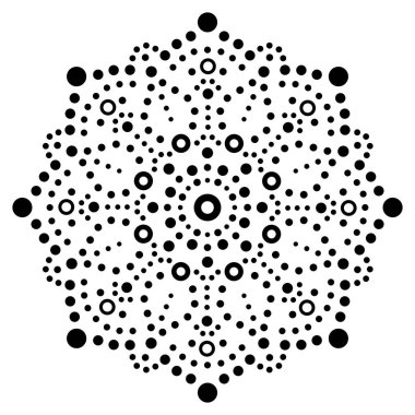 Mandala bohem vektör boyama vektör tasarımı, Aborjin geleneksel dekoratif desen, Avustralya mozaik sanatı