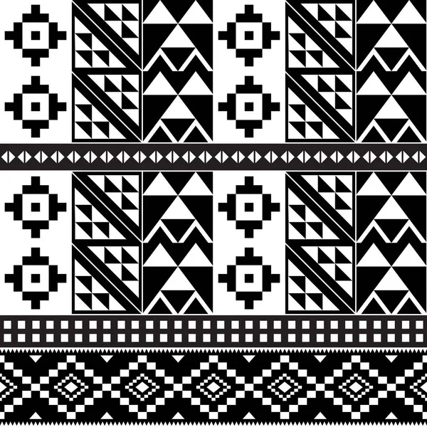 Africký Kmenový Vektorový Vzor Stylu Monochromatické Látky Kente Bezproblémový Design — Stockový vektor