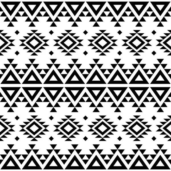 Aztec Navajo Geometric Seamless Vector Pattern Retro Tribal Repetitive Design — Stock Vector