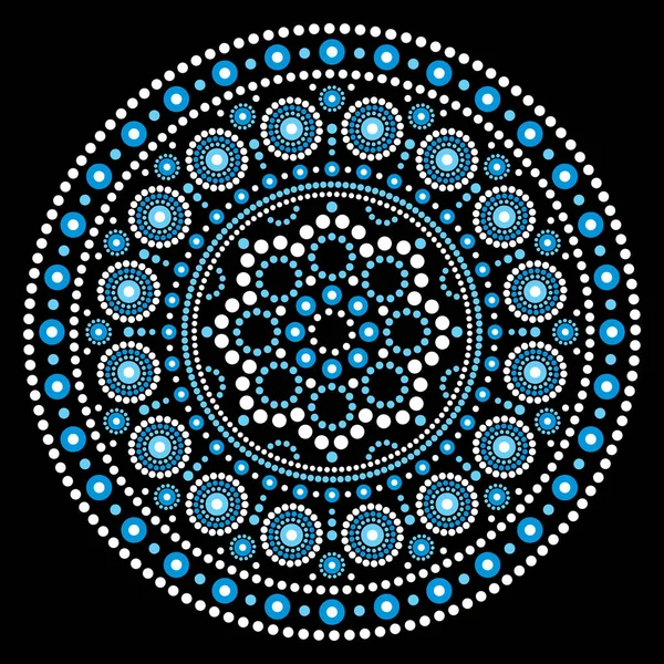 Mandala Aborigena Dot Pittura Etnica Disegno Mandala Vettore Bho Australiano — Vettoriale Stock