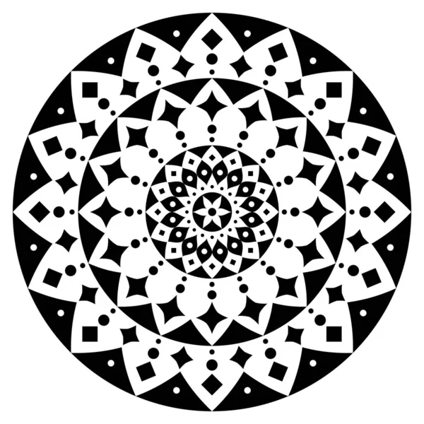 Mandala Boho Vector Design Modello Zen Deocorativo Indiano Disegno Etnico — Vettoriale Stock