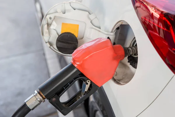 Recarga Enchimento Combustível Gás Petróleo Estação Posto Gasolina Reabastecimento Para — Fotografia de Stock