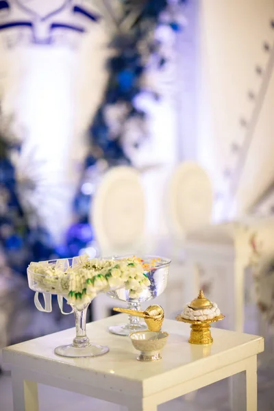 Традиційна Тайська Весільна Церемонія Atmoshphere Прикраса Артефакти — стокове фото