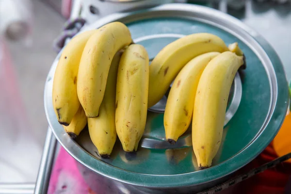 Dessert Fried Banana Roti Night Street Food Market Ripe Banana — Stock Photo, Image