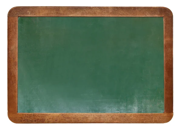 白い壁に空の緑の黒板のテクスチャが掛かっています グリーンボードと白の背景からダブルフレーム 壁紙やコピースペースのための画像 テキストを追加するためのビルボードの木製フレーム — ストック写真