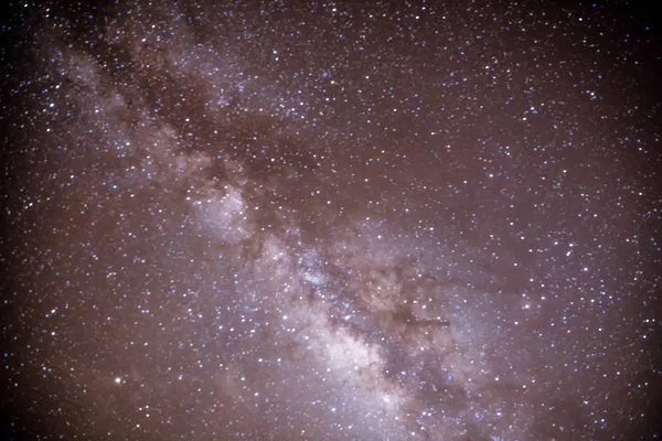 Молочний Шлях Вночі Зображення Містить Шум Зерно Завдяки Високому Iso — стокове фото