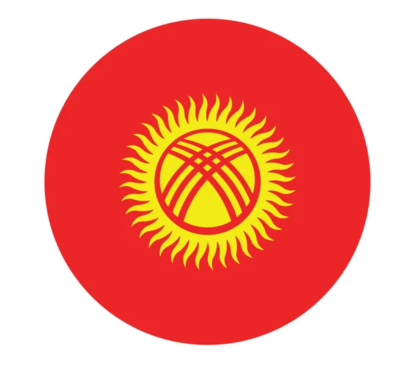 Národní Kyrgyzská Vlajka Oficiální Barvy Proporce Správně Národní Kyrgyzská Vlajka — Stockový vektor