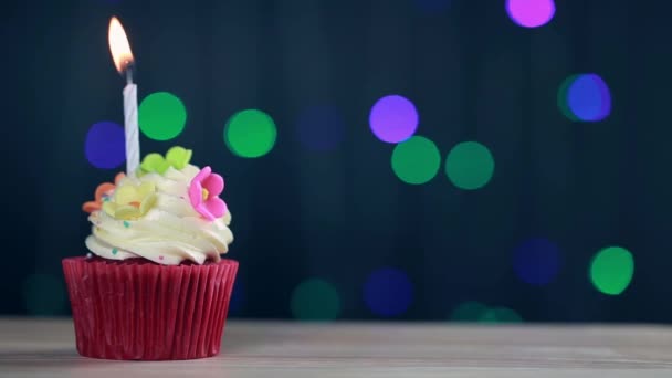 Gâteau Tasse Texte Joyeux Anniversaire Sur Fond Écran Gâteau Anniversaire — Video