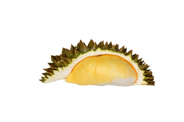 Fruta Fresca Durian Colocada Sobre Fondo Blanco Durian Rey Los —  Fotos de Stock