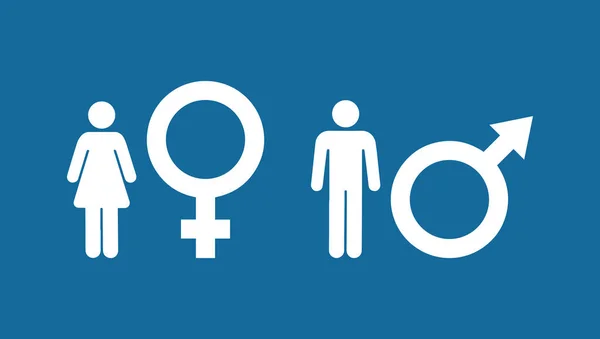 Ilustracja Wektorowa Ikony Płci Mężczyzna Kobieta Symbol Seksu Ikona Płci — Wektor stockowy