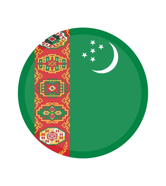 Národní Turkmenistánská Vlajka Oficiální Barvy Proporce Správně Národní Turkmenistánská Vlajka — Stockový vektor