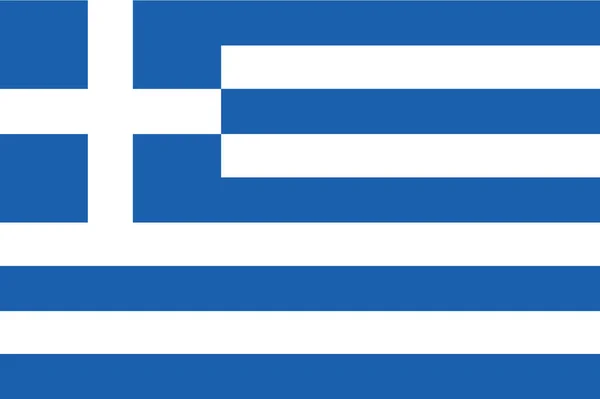 Griechische Nationalflagge Offizielle Farben Und Proportionen Korrekt Griechische Nationalflagge Vektorillustration — Stockvektor