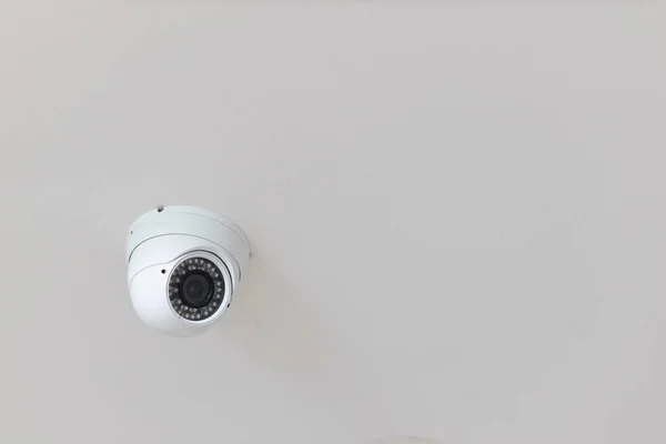 Security Cctv Camera Surveillance System Indoor House Blurred Night Cityscape — Stock Photo, Image