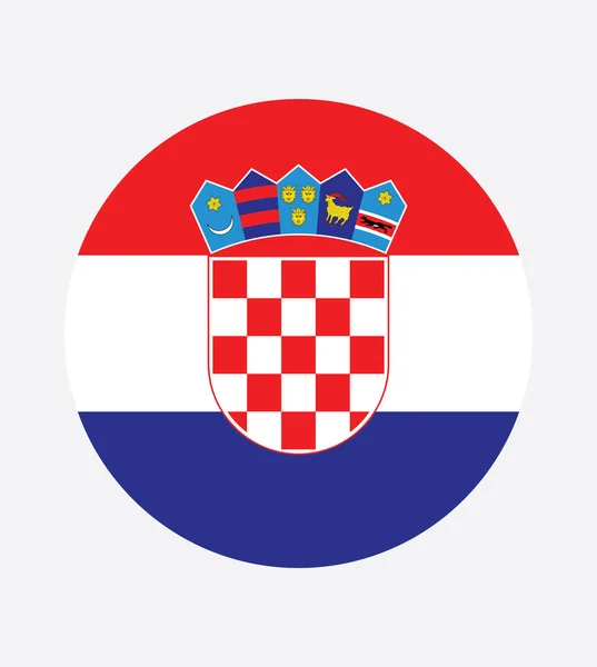 克罗地亚国旗 官方颜色和比例正确 克罗地亚国旗 矢量图解 Eps10 克罗地亚标志矢量图标 平面的网页或移动应用程序设计 — 图库矢量图片
