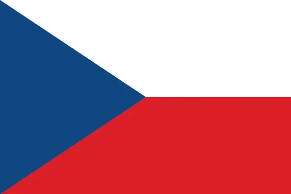 Flaga Narodowej Republiki Czeskiej Oficjalne Kolory Proporcje Poprawnie Flaga Republiki — Wektor stockowy